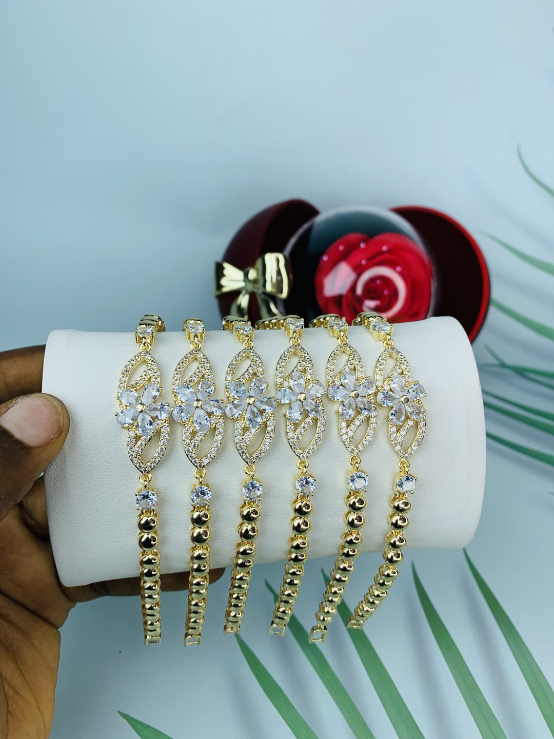 Half stone bracelet 014