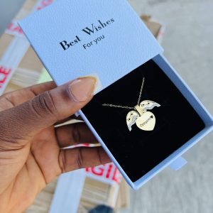 Infinity locket engraved necklace