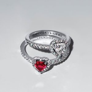White stone  promise ring (pandora replica)