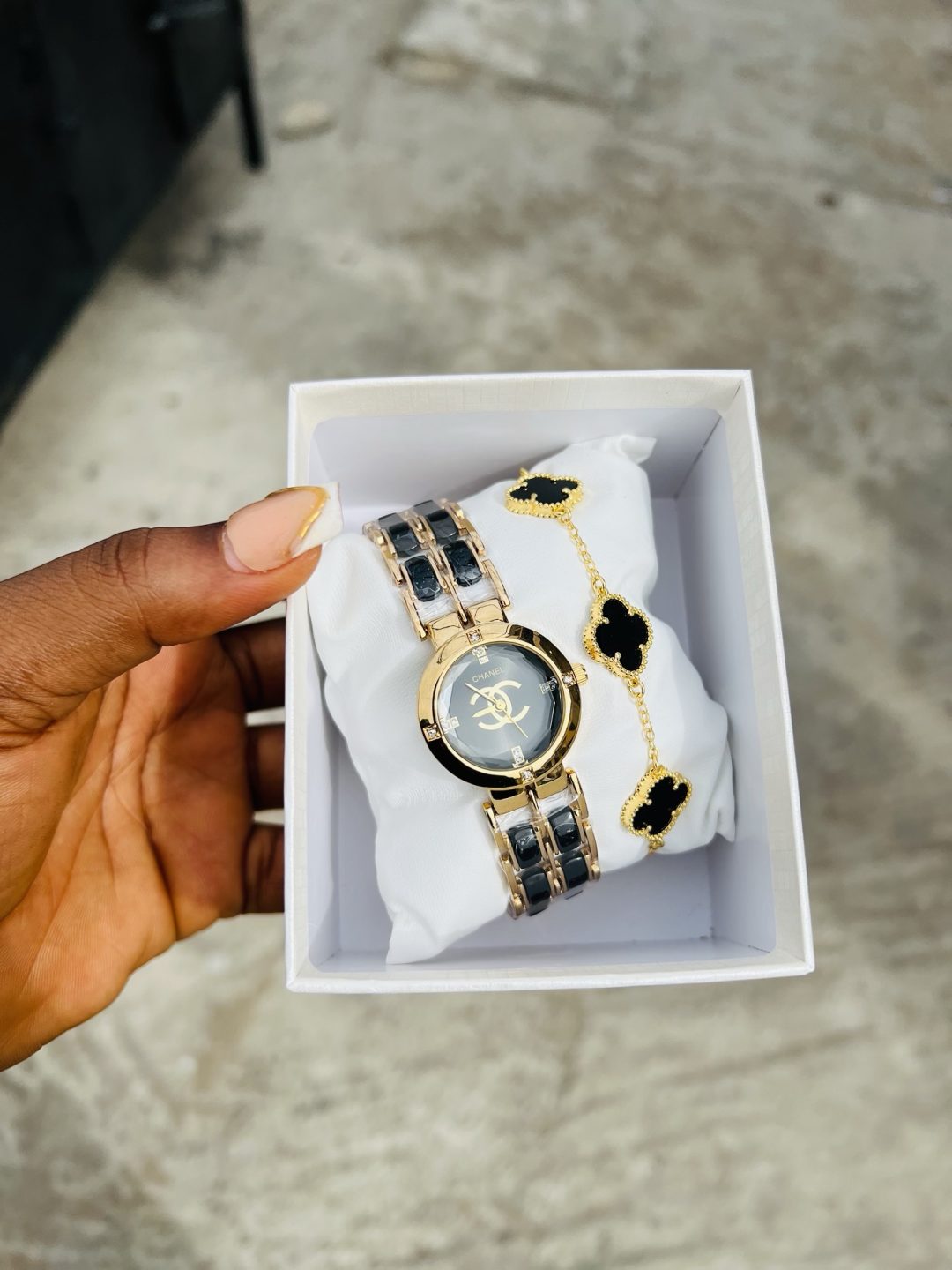 Channel black watch combo with box - Image 2