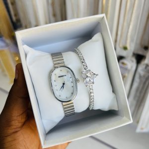 Oval Rebirth combo with pandora love bracelet. Comes boxed!