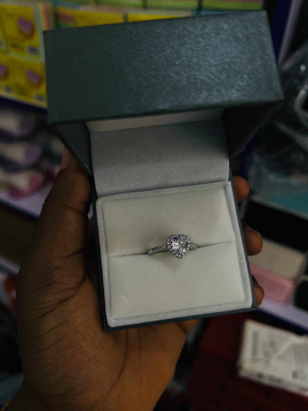 White stone pandora promise ring - Image 6