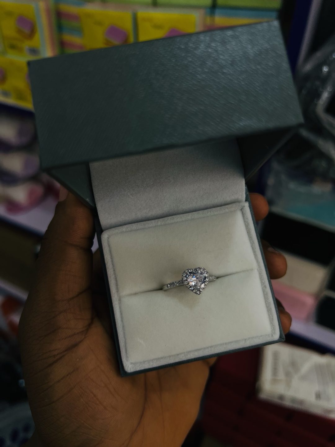White stone pandora promise ring - Image 5