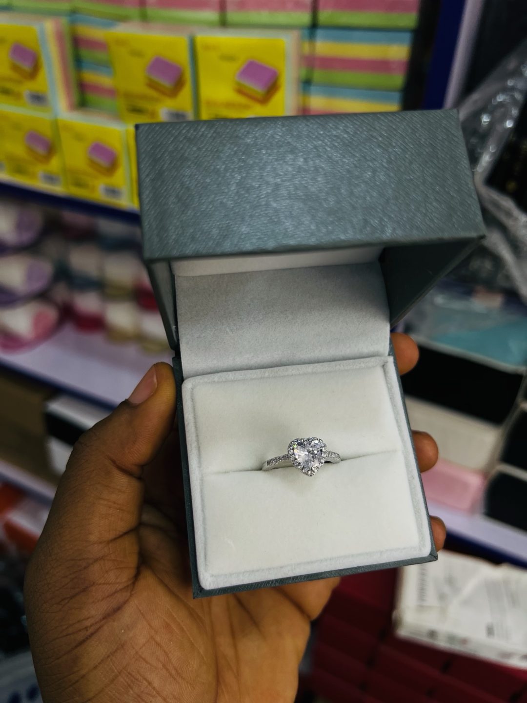White stone pandora promise ring - Image 4