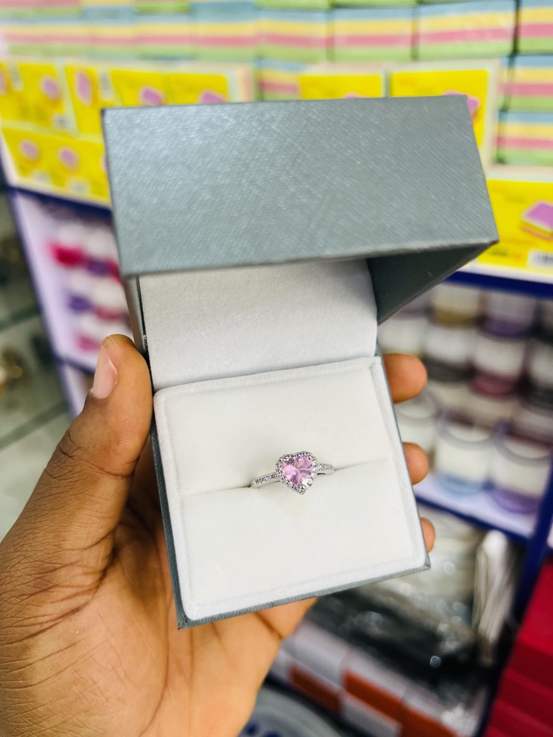 Pink stone pandora promise ring - Image 3