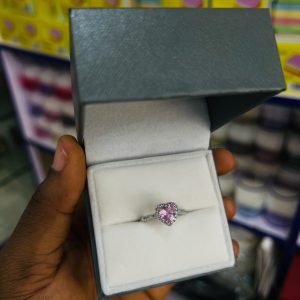 Pink stone  promise ring (pandora replica)