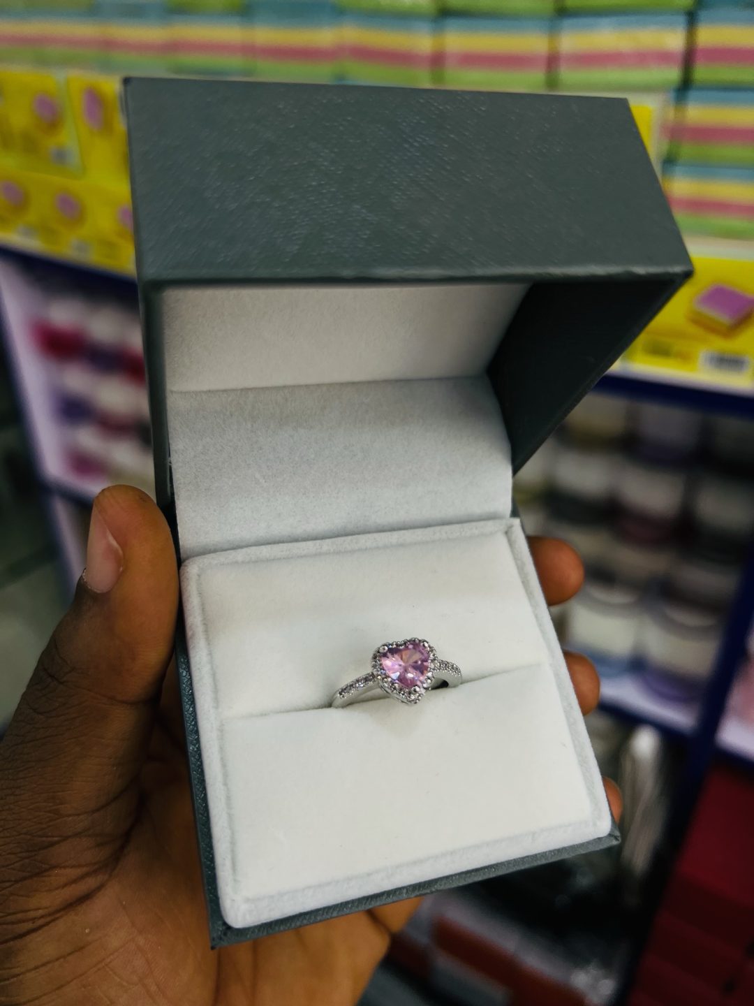 Pink stone pandora promise ring - Image 4