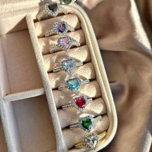 White stone  promise ring (pandora replica)