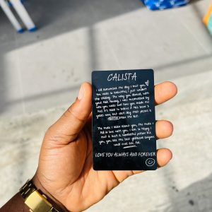 Engraved love card (Text only)