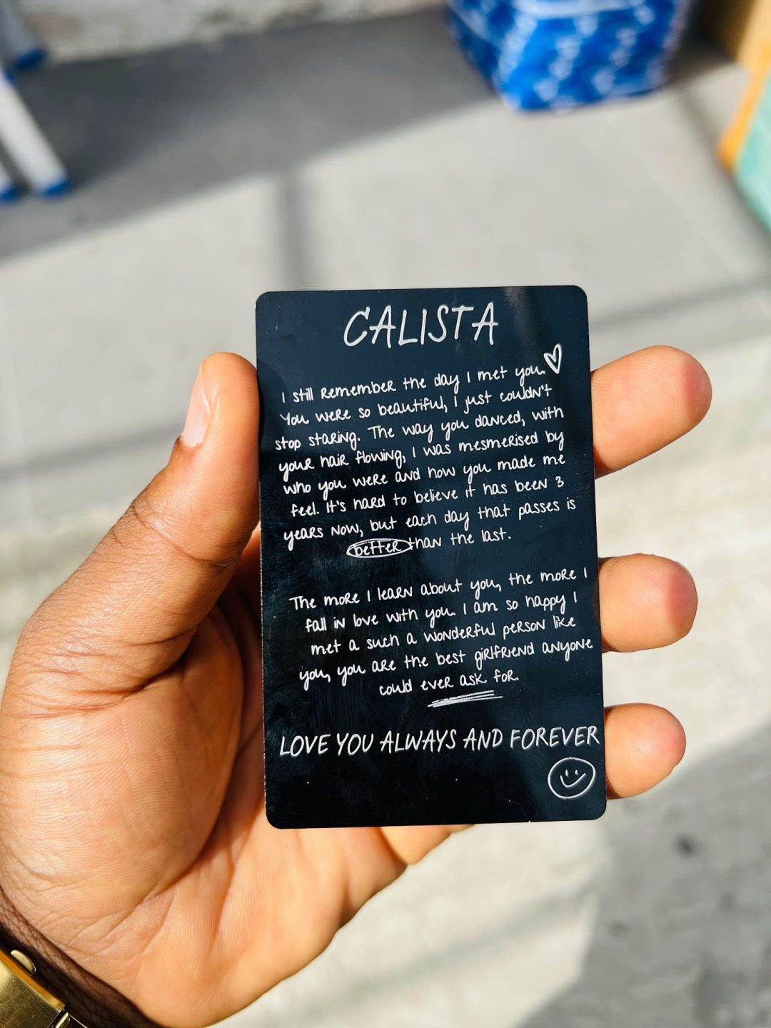 Engraved love card (Text only) - Image 4