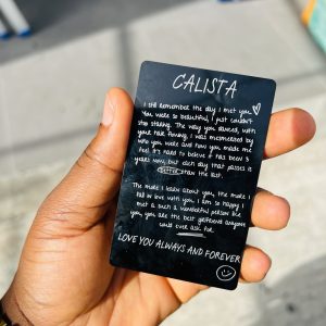 Engraved love card (Text only)