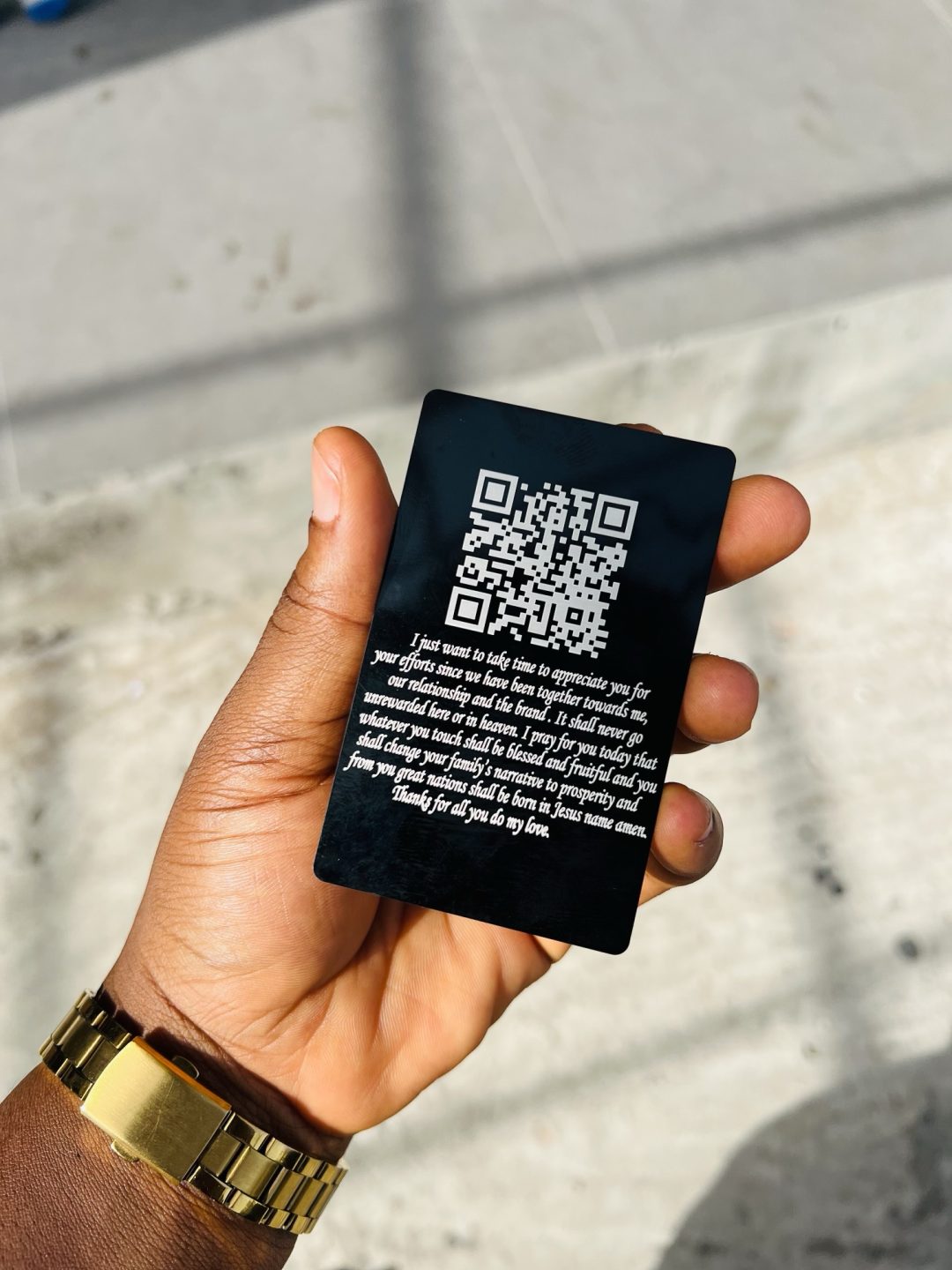Engraved love card with barcode - Image 5