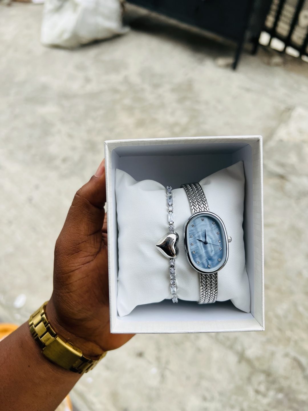 Rebirth silver watch combo 005