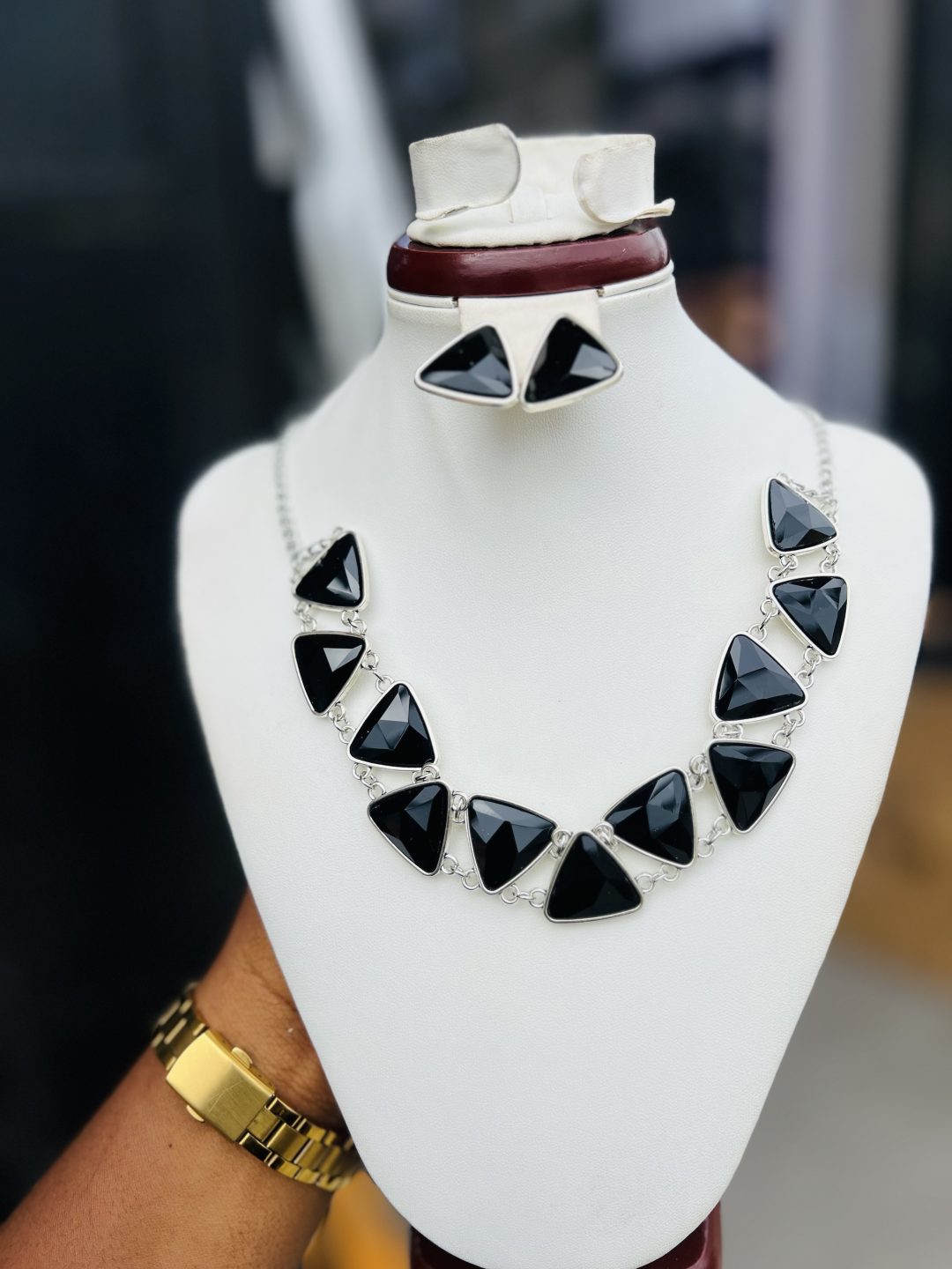 Black Triangle silver fashion set - Image 3