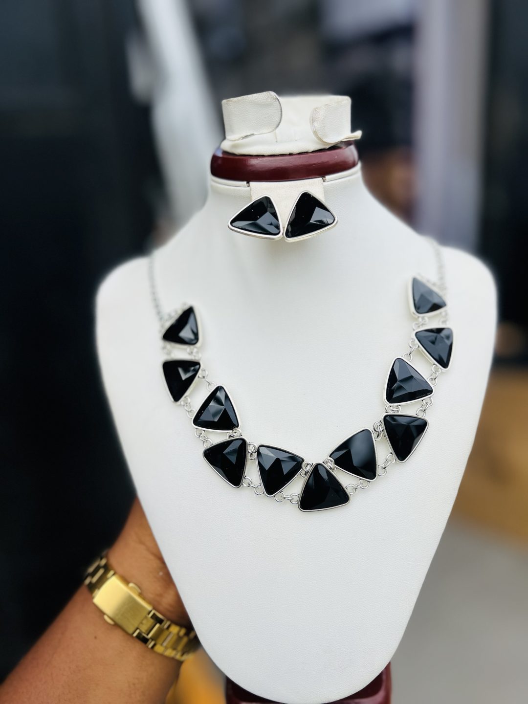 Black Triangle silver fashion set - Image 2
