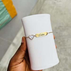 Engraved female love bracelet
