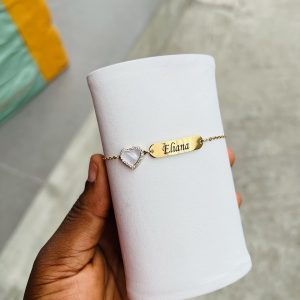 Engraved female love bracelet