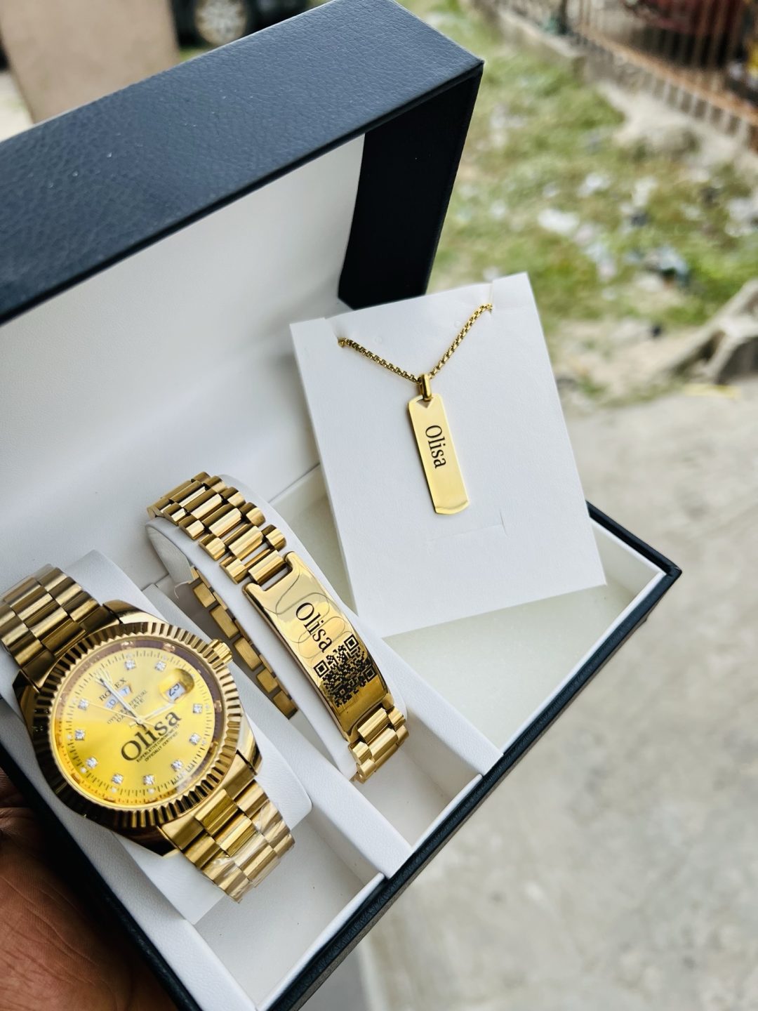 Engraved Male Rolex combo with box!! - Image 3