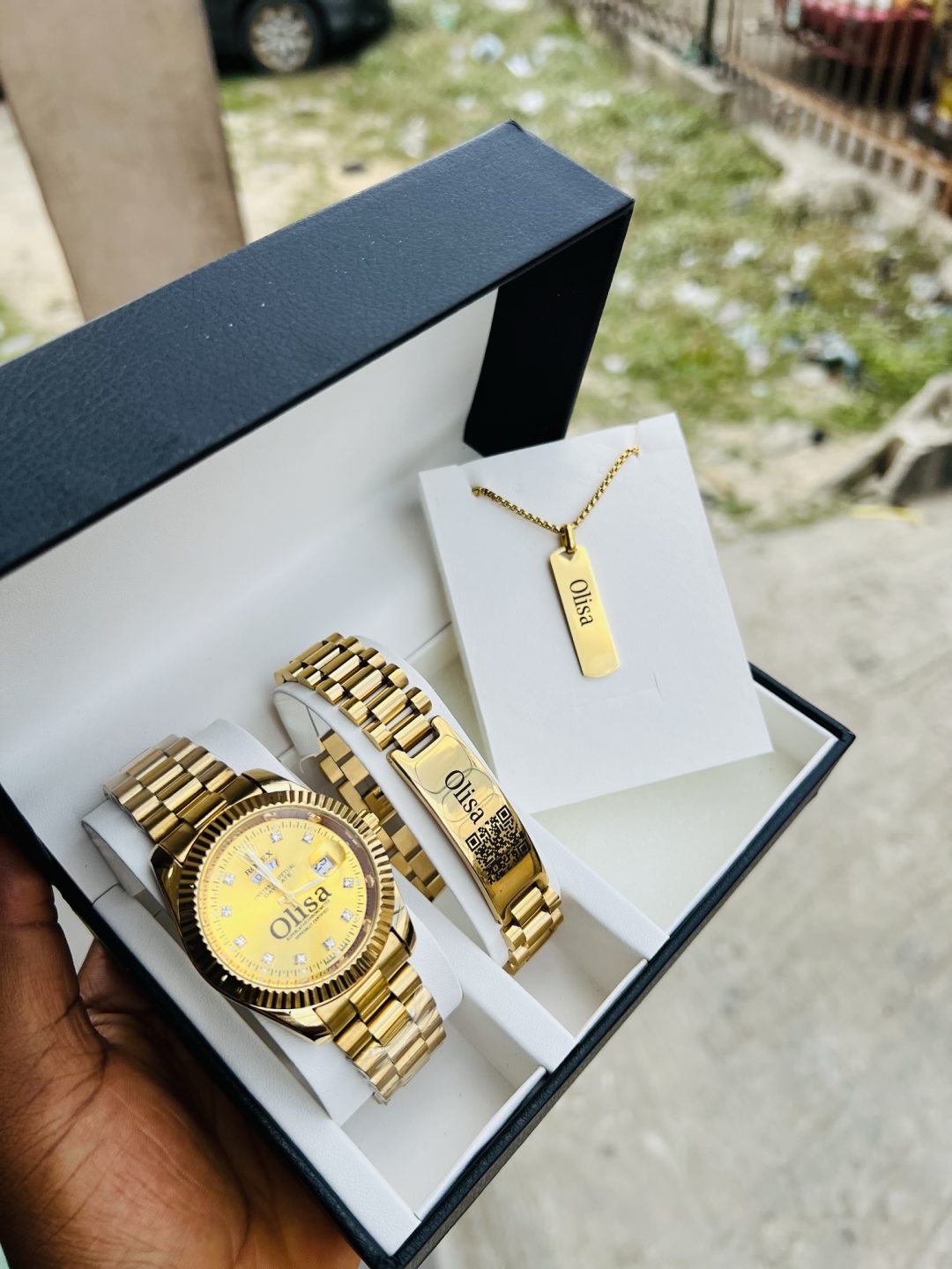 Engraved Male Rolex combo with box!!