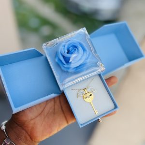 Key engraved necklace with exact box!!