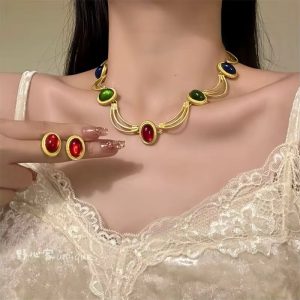Vintage multicolored female set
