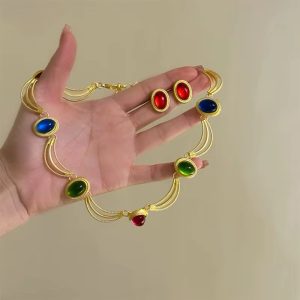 Vintage multicolored female set