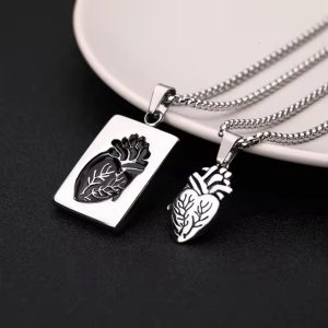 Anatomy steel necklace (silver)