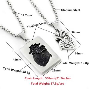 Anatomy steel necklace (silver)