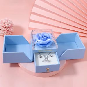 Blue rose flower box