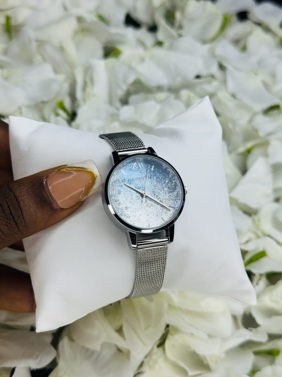 Rebirth silver sea blue watch - Image 2