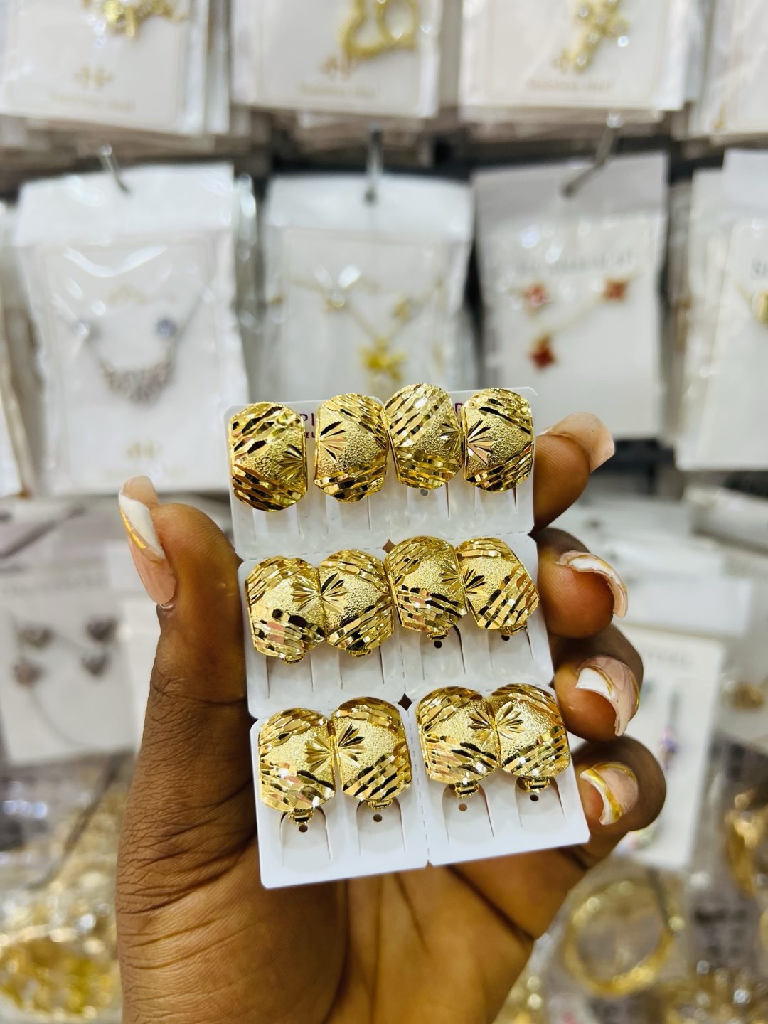 Xuping  gold hoops 009 - Image 2