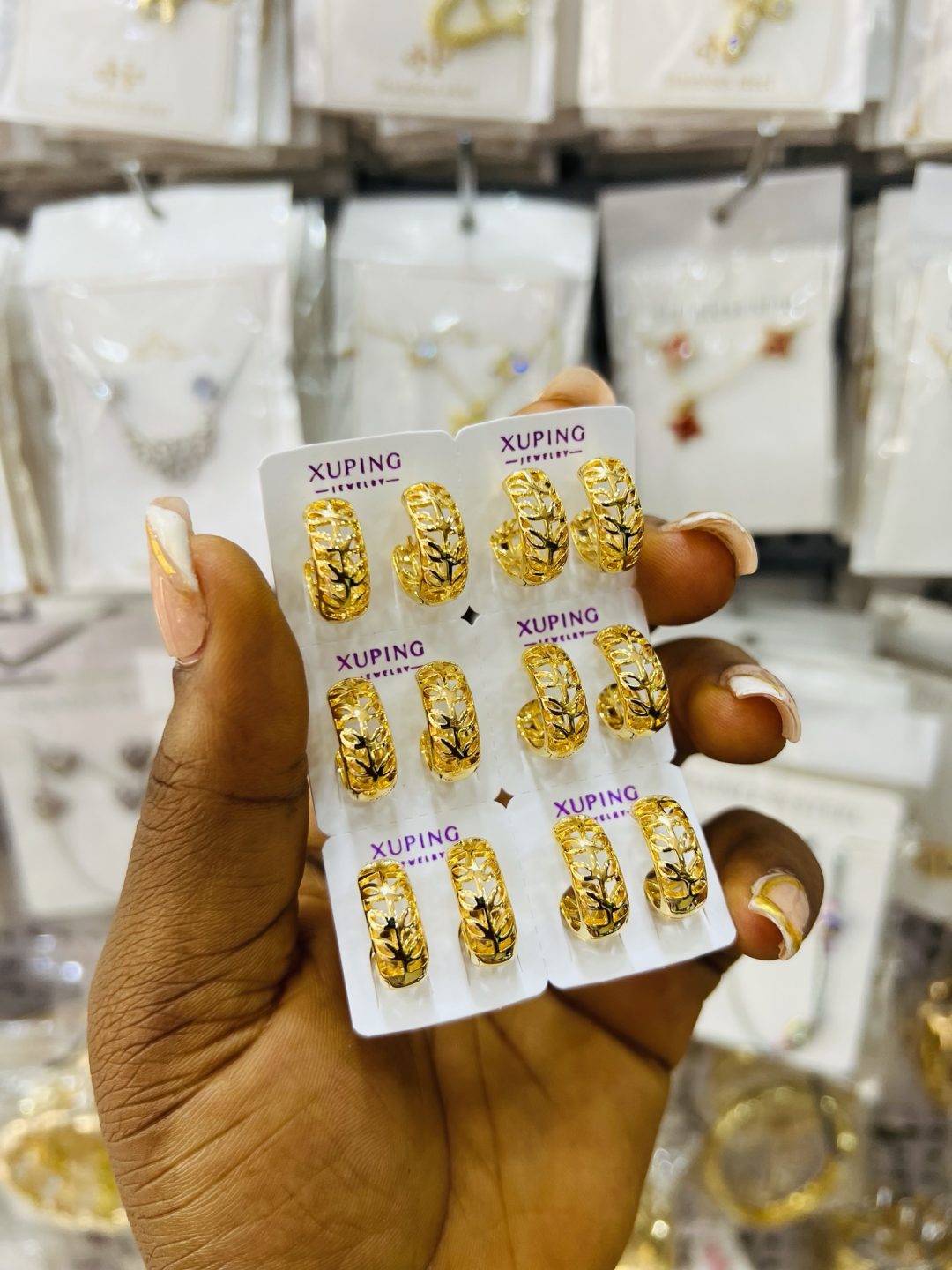 Xuping  gold hoops 008 - Image 2