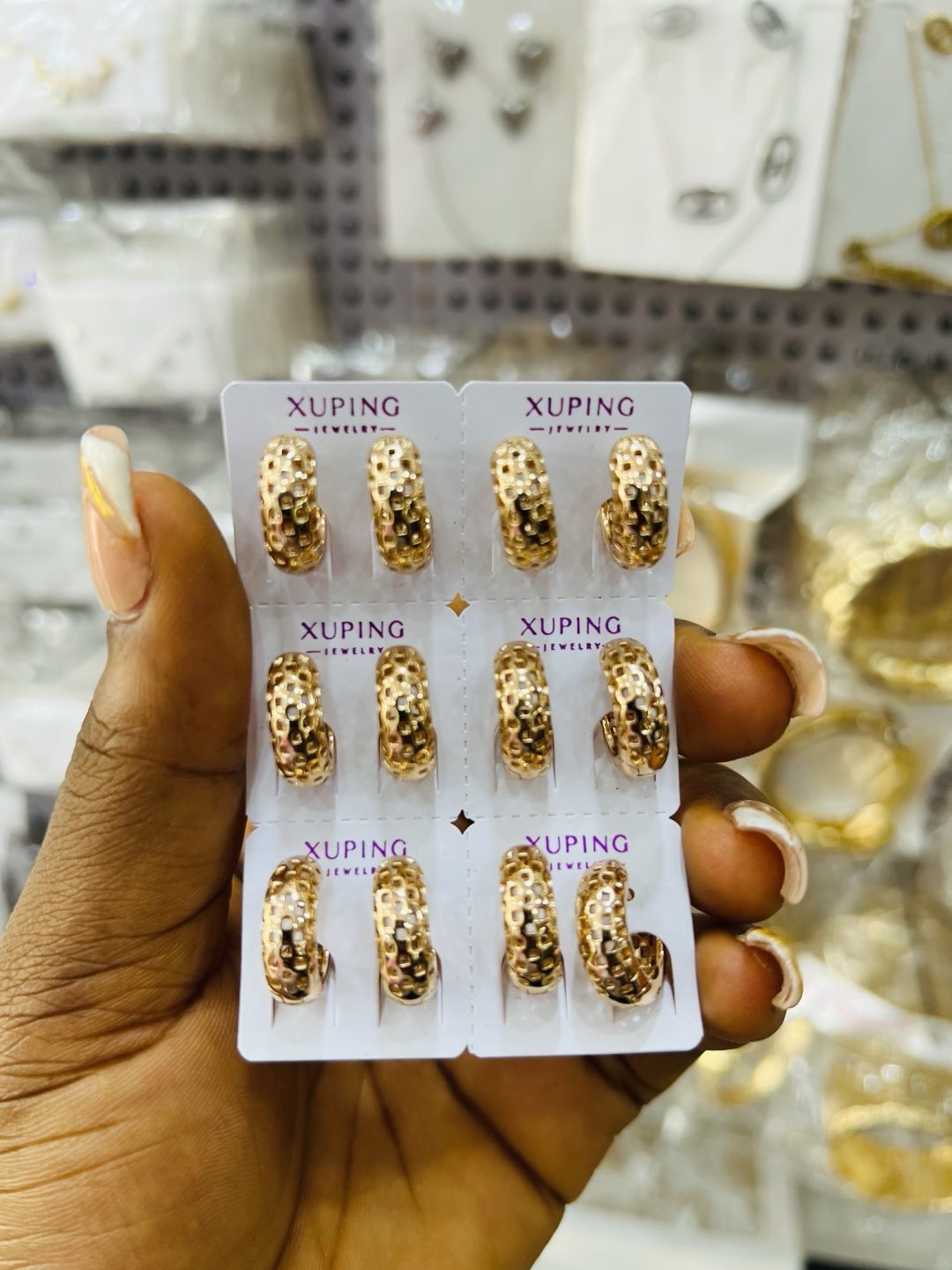 Xuping  gold hoops 006 - Image 2