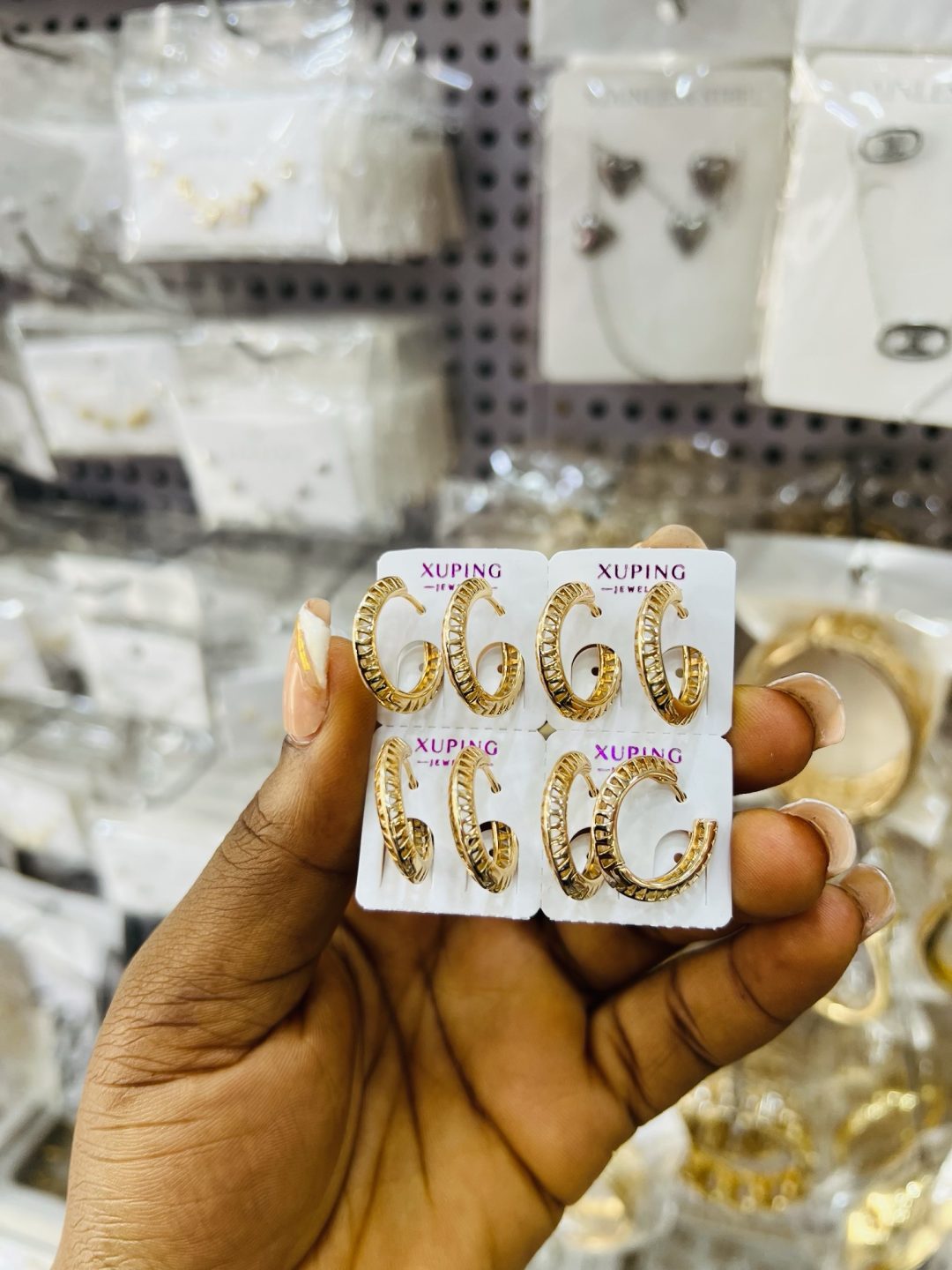 Xuping rose gold hoops 001