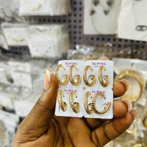 Xuping rose gold hoops 001