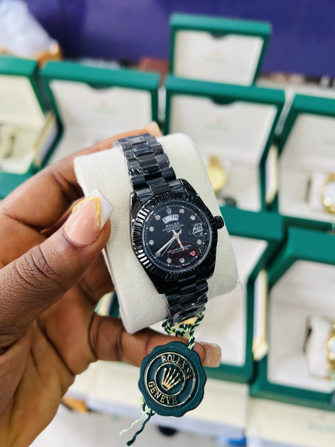 Original Female Rolex (D/T) black black face