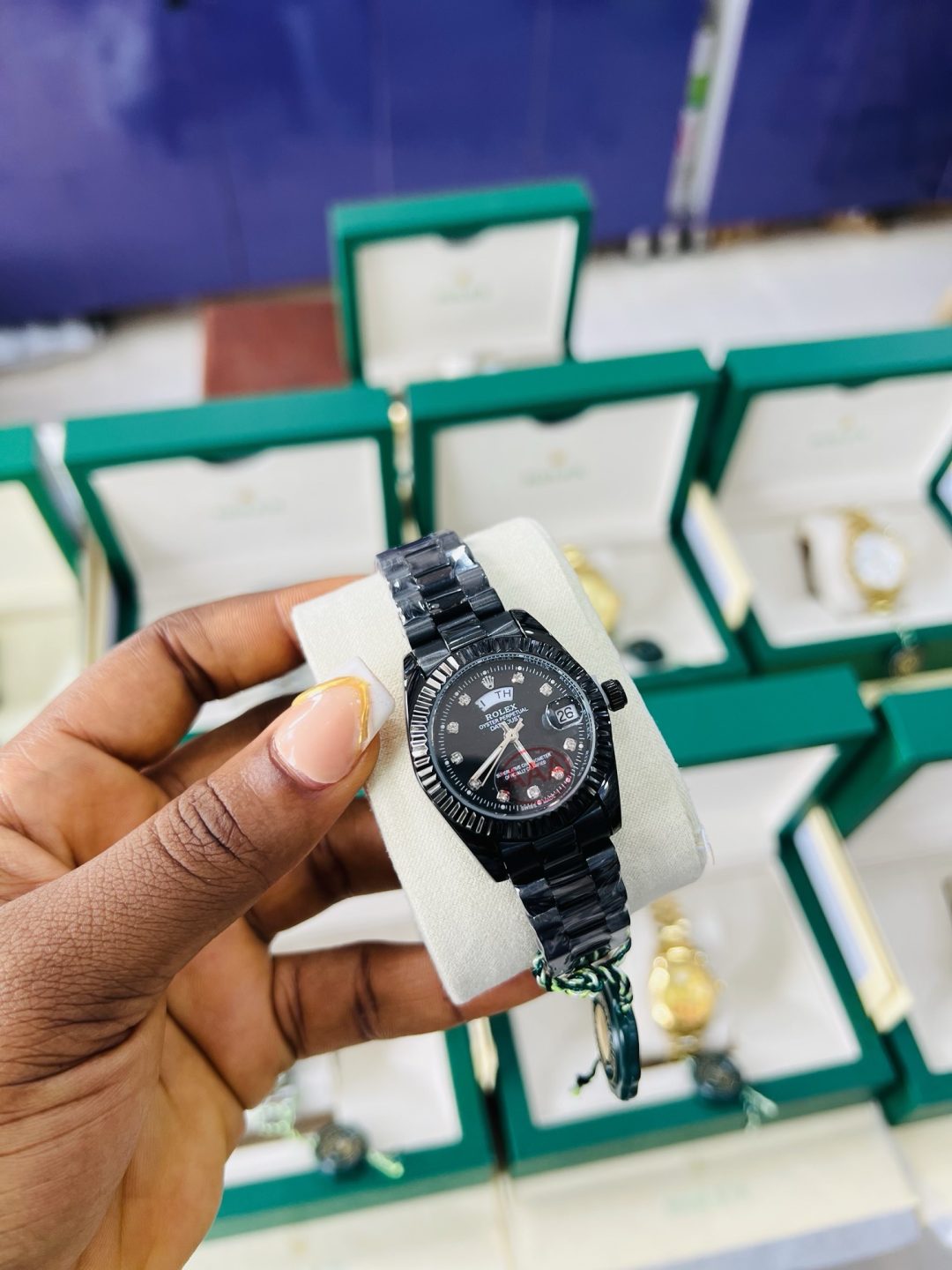 Original Female Rolex (D/T) black black face - Image 2