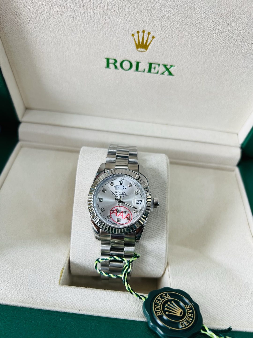 Original Female Rolex (D/T) Silver white face - Image 2