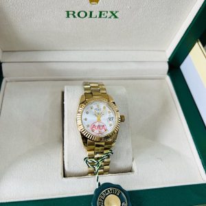 Original Female Rolex (D/T) Gold white face