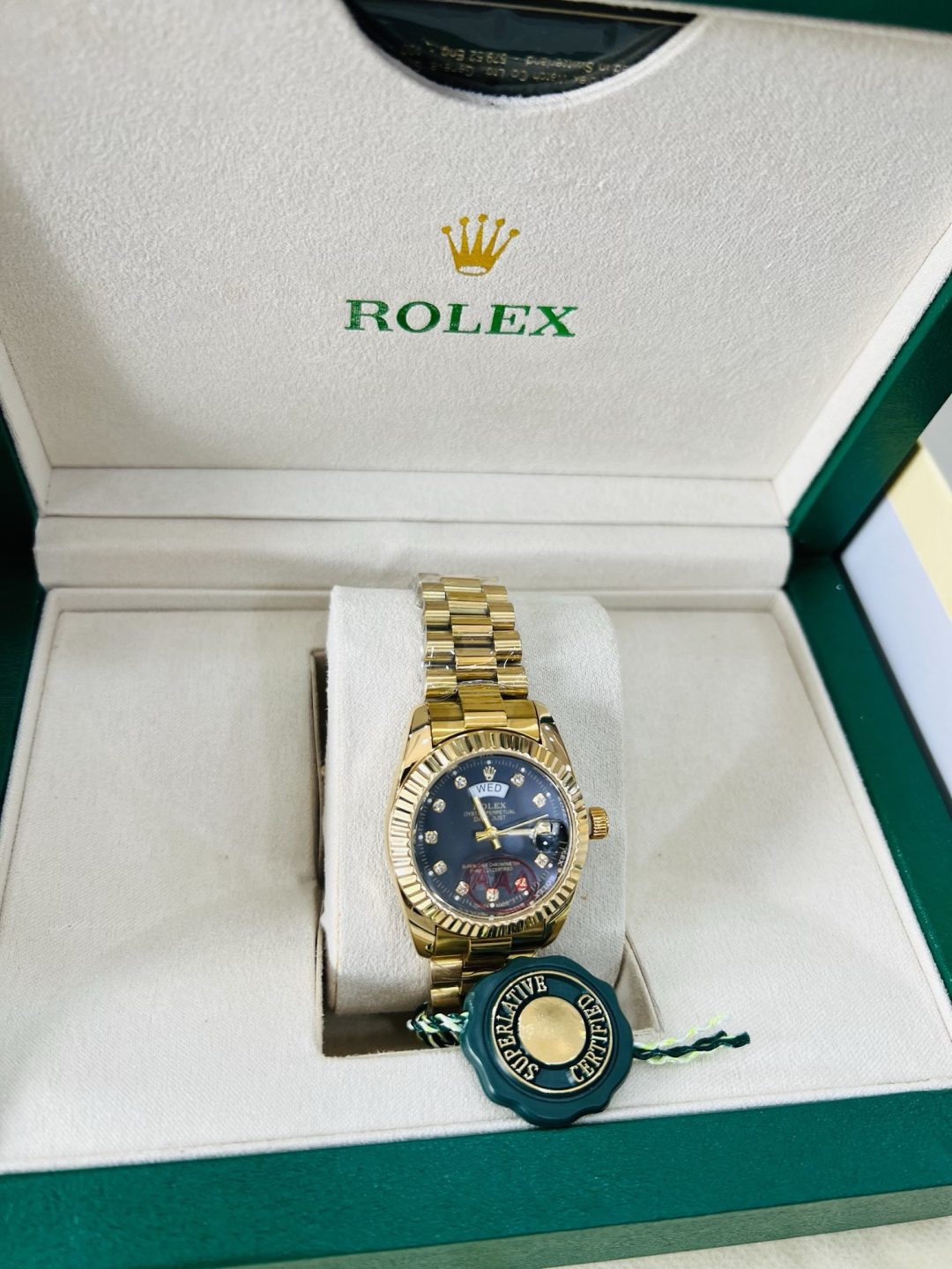 Original Female Rolex (D/T) Gold black face - Image 2