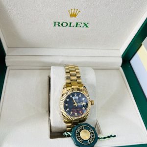 Original Female Rolex (D/T) Gold black face