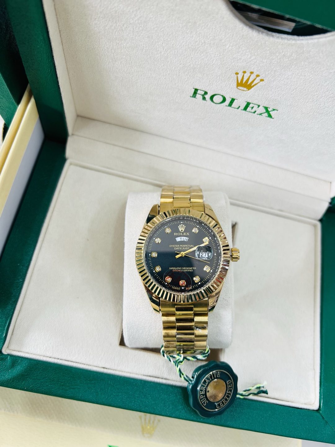 Original Male Rolex (D/T) Gold black face - Image 2