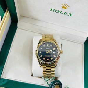 Original Male Rolex (D/T) Gold black face