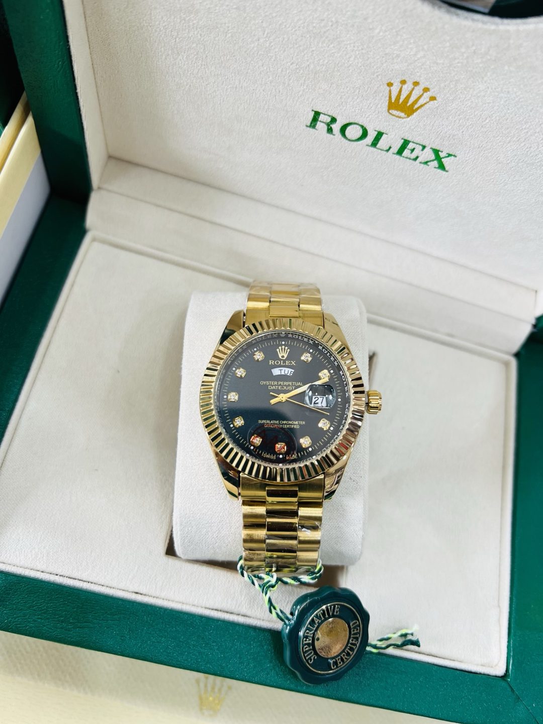 Original Male Rolex (D/T) Gold black face