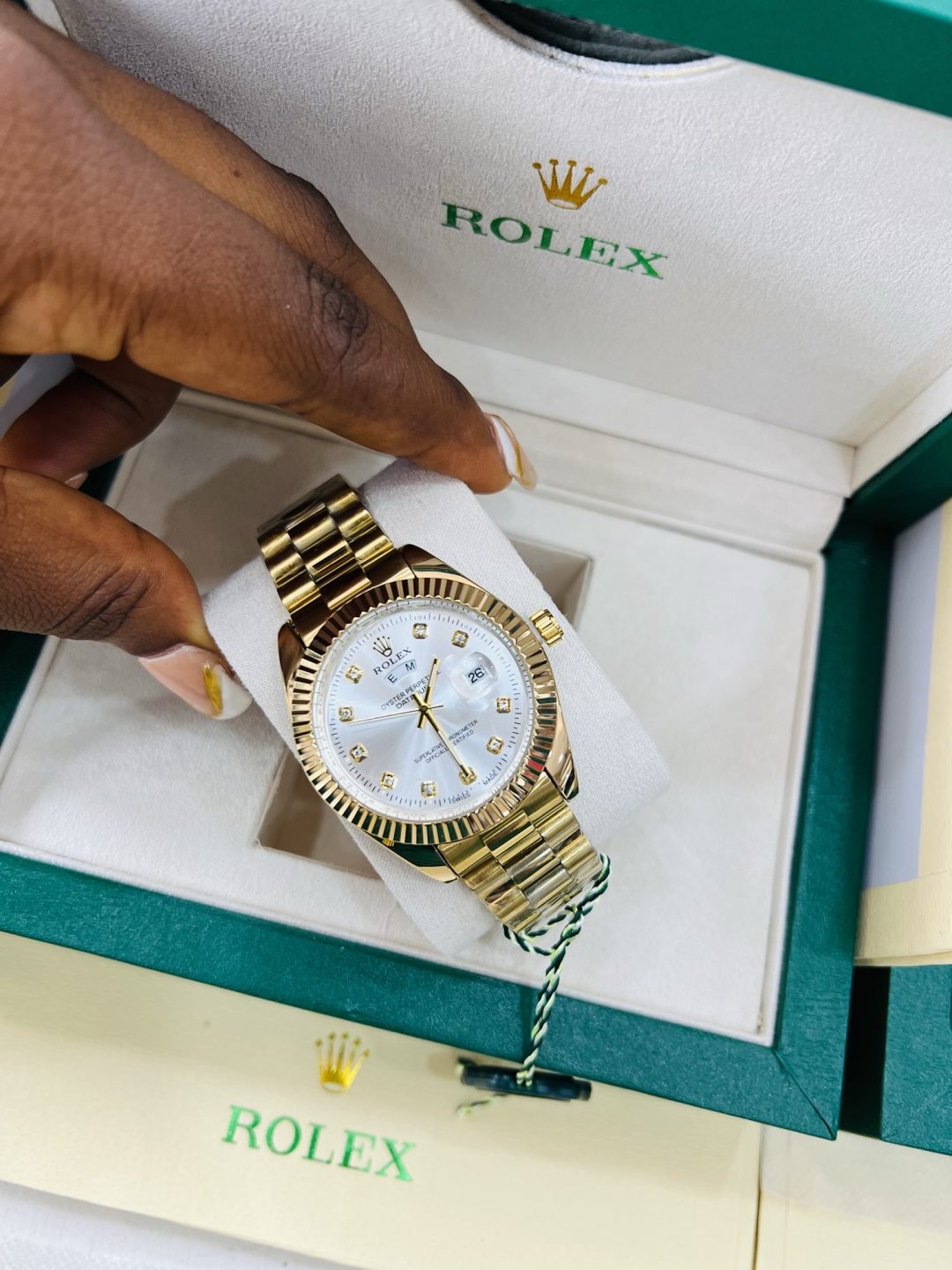 Original Male Rolex (D/T) Gold white face - Image 2