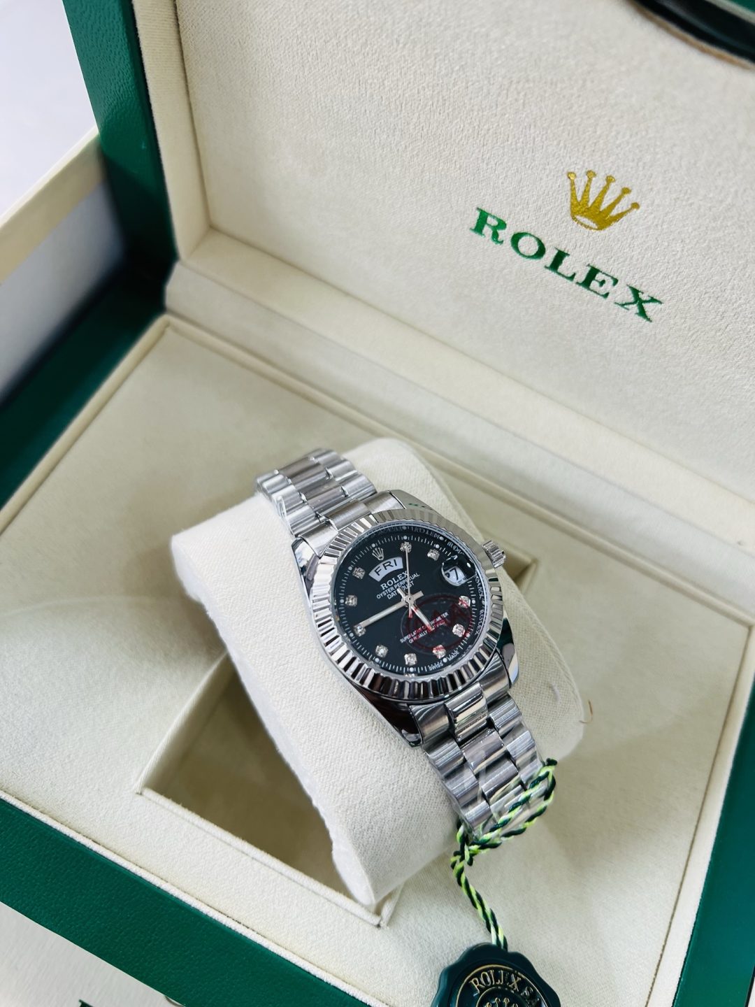 Original Female Rolex (D/T) Silver black face