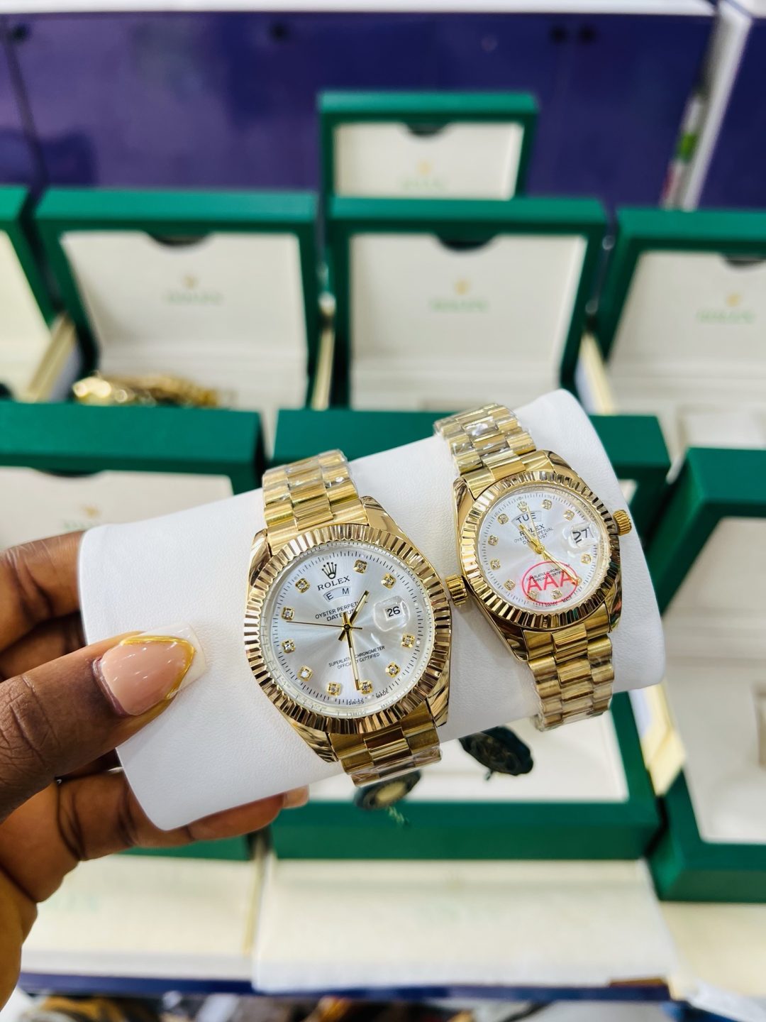 Original Couples Rolex (D/T) Gold white face