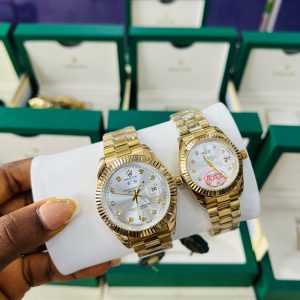 Original Couples Rolex (D/T) Gold white face