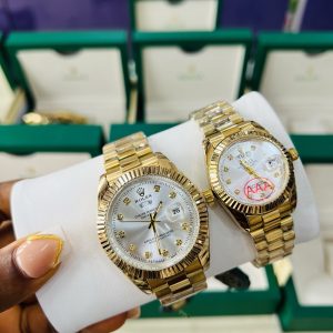 Original Couples Rolex (D/T) Gold white face
