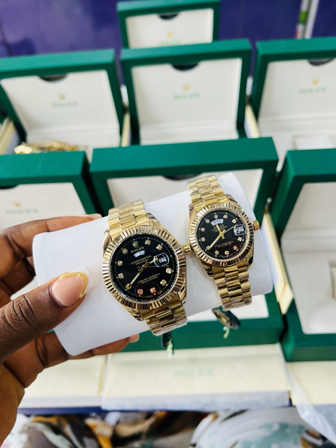 Original Couples Rolex (D/T) Gold black face